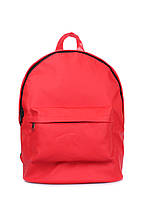 Городской рюкзак POOLPARTY из искусственной кожи красный (backpack-pu-red)