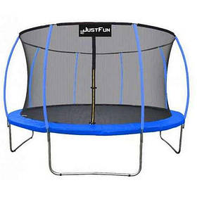 Батут Just Fun 244 см Fiberglass Blue з внутрішньою сіткою