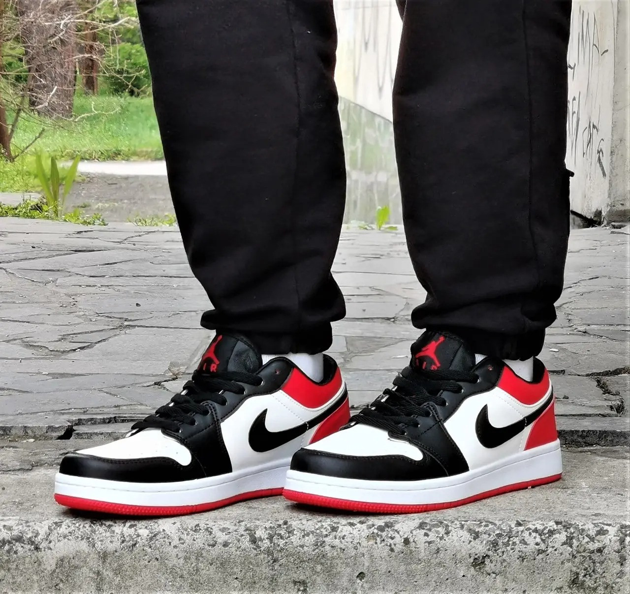 Nike Air Jordan Black White Red