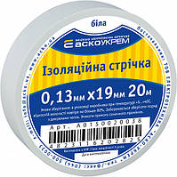 Ізоляційна стрічка ПВХ 19мм*20 м. біла