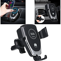 Тримач авто на дефлектор для мобільного телефону з бездротовою зарядкою Holder HZ-HWC-1 10W