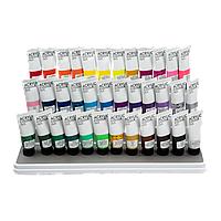Акриловые краски для рисования Набор 36 цветов по 22мл в тюбиках Art Rangers (18баз+6глит+6мет+6неон)