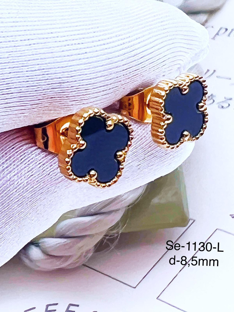 Сережки Stainlees Steel преміум (14-К)