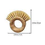 Щіточка з бамбуковою ручкою для чищення ротангових форм від муки та для посуду, фото 6