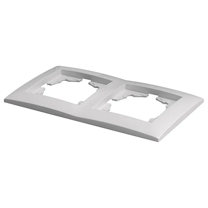 Рамка двомісна Marshel Ideal біла FI-2-W, фото 1