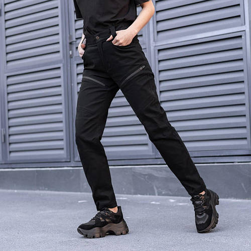 Купить Штаны карго женские весенние осенние летние Control черные ...