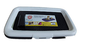 Irak Plast PT-310 Туалет зі стовпчиком для собак та цуценят під пелюшку 59х39х5,5 білий