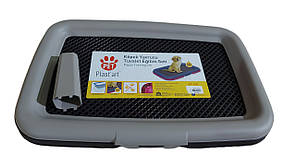 Irak Plast PT-310 Туалет зі стовпчиком для собак та цуценят під пелюшку 59х39х5,5 бежевий