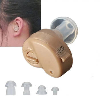 Слуховий апарат mini ART 8703, на батарейках / Підсилювач слуху внутрішньовушний