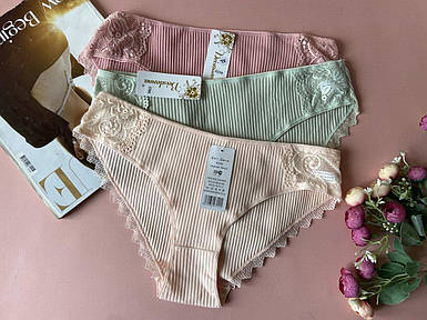 XL Набір бавовняних жіночих трусиків сліп великих розмірів