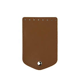 Клапан для міні сумки з кнопкою (15*10), колір Карамельний