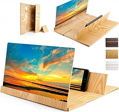 3D-збільшувач екрана телефона Enlarged Screen Magnifier (Світле дерево)