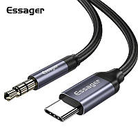 Аудио адаптер Essager USB-C на 3,5 мм Jack для наушников и динамиков: 3,5 мм Aux Audio Splitter Jack 3.5