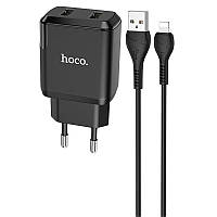 СЗУ HOCO N7 (2USB/2,1A) + USB - Lightning (Черный) 49072