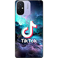 Силіконовий бампер чохол для Xiaomi Redmi 12C з картинкою Tik Tok