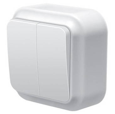 Вимикач Marshel MAGLEV (МАГЛІВ) накладний 2 кл. VO10-140, фото 1