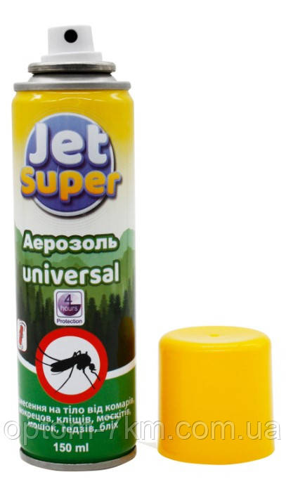 Аэрозоль от комаров Jet Super Universal 150 мл - фото 2 - id-p1839058526