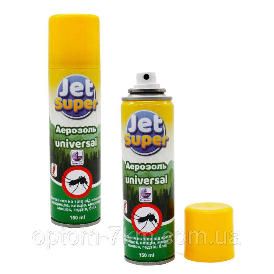 Аэрозоль от комаров Jet Super Universal 150 мл - фото 1 - id-p1839058526