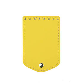 Клапан для міні сумки з кнопкою (15*10), колір Жовтий