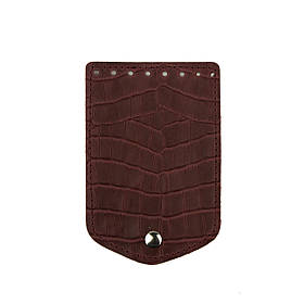 Клапан для міні сумки з кнопкою (15*10), колір Бордова рептилія