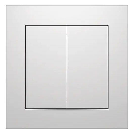 Вимикач Marshel Ideal 2-клавішний білий VS10-300-W