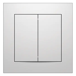 Вимикач Marshel Ideal 2-клавішний білий VS10-300-W, фото 1