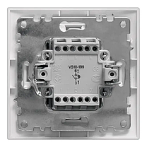 Вимикач Marshel Ideal 2-клавішний білий VS10-300-W, фото 4