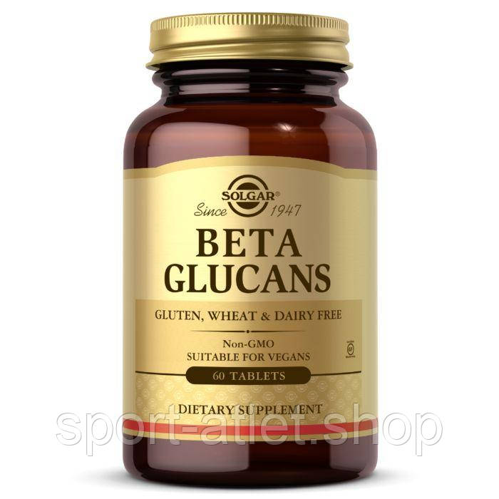 Натуральна добавка Solgar Beta Glucans, 60 таблеток