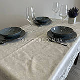 Скатертина оксамитова Вензель. Молочний колір мережива. (Під замовлення, або стандартний розмір), фото 7