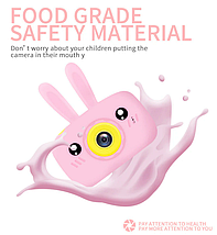 Дитячий фотоапарат Smart Kids Camera цифрова фотокамера, дитяча камера для фото Зайчик, фото 3