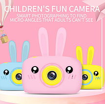 Дитячий фотоапарат Smart Kids Camera цифрова фотокамера, дитяча камера для фото Зайчик, фото 4