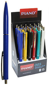 Ручка олива, синя, автомат, 1 мм, PS-005, Piano