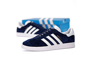 Кросівки Adidas Gazelle Og Navy Blue and White чоловічі