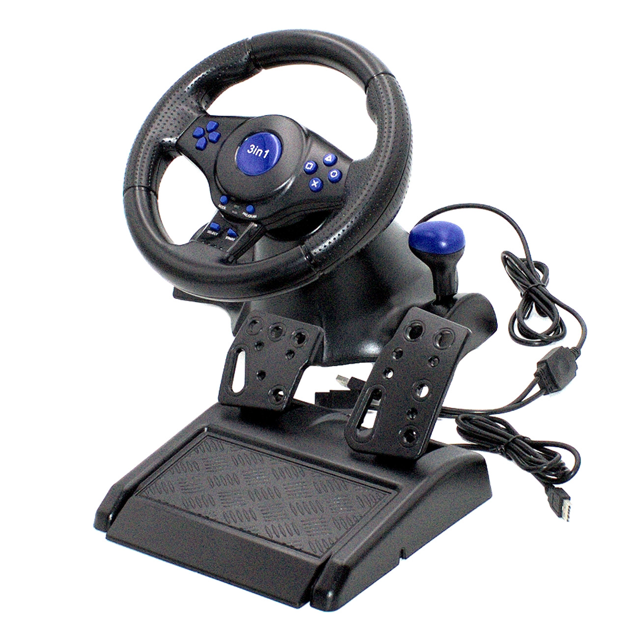 Ігрове кермо з педалями та коробкою передач USB для ПК ноутбука PS2 PS3 PC Геймерський Vibration Steering Wheel