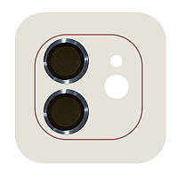 Захисне скло Metal Classic на камеру (в упак.) для Apple iPhone 12 / 12 mini / 11 (Синій / Blue) 53951