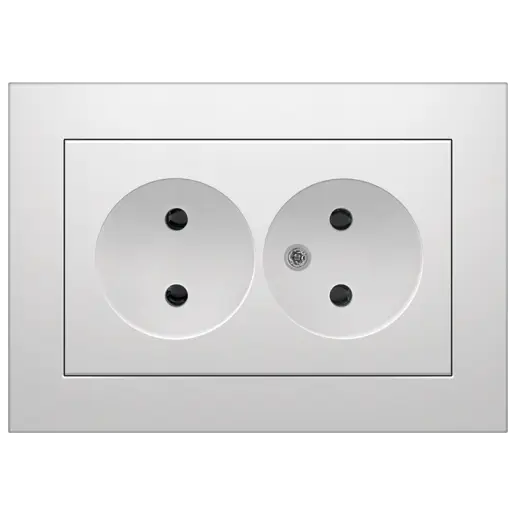 Розетка Marshel Ideal 2-ємна біла RS16-477-W