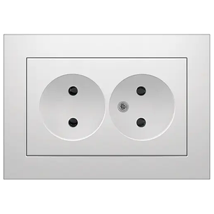 Розетка Marshel Ideal 2-ємна біла RS16-477-W, фото 1