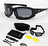 Захисні тактичні окуляри з поляризацією Daisy X7 Black + 4 комплекта лінз, фото 6