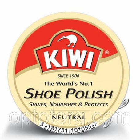 Крем для взуття Kiwi Ківі оригінал безбарвний шайба
