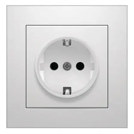 Розетка Marshel Ideal 1-яка із заземленням біла RS16-479-W