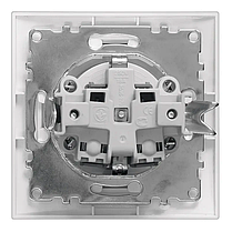 Розетка Marshel Ideal 1-яка із заземленням біла RS16-479-W, фото 3