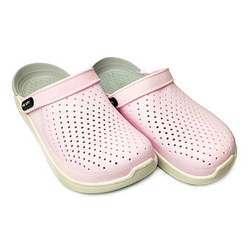 Крокси рожеві жіночі сабо шльопанці закритий носок