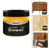 Восковый полироль для дерева из пчелиного воска Beewax 80г