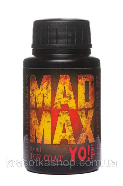 Супер стійкий топ без липкого шару Yo!Nails Mad Max без UV фільтра, 8 мл