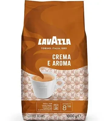 Зернова кава Lavazza Espresso Crema e Aroma 1кг Коричнева Лавацца Оригінал Італія