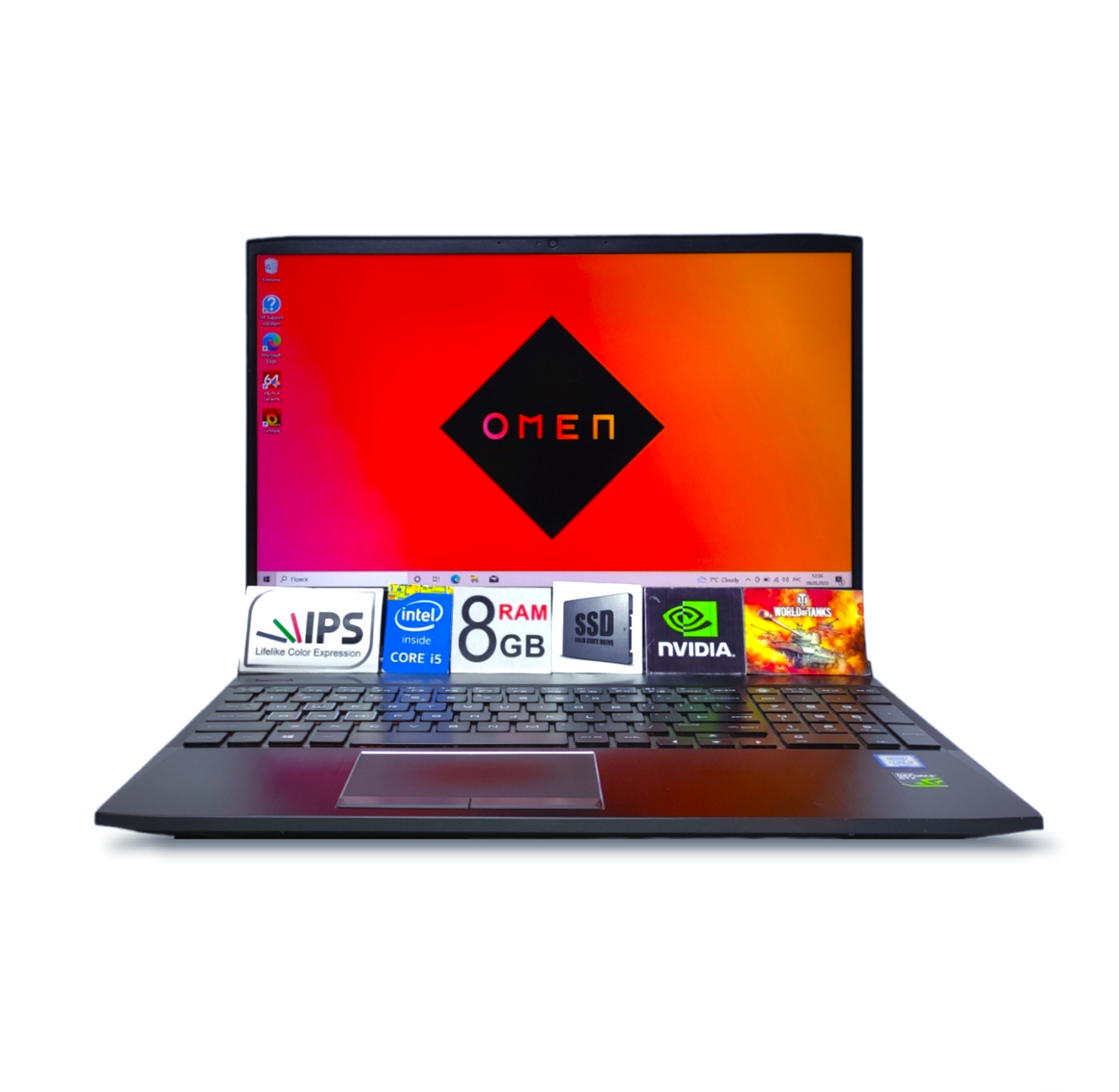 Ігровий ноутбук HP OMEN IPS FHD 15.6" Core i5-8300H 4 ядра 8GB DDR4 SSD256GB+HDD1TB Nvidia GTX 1050TI 4GB