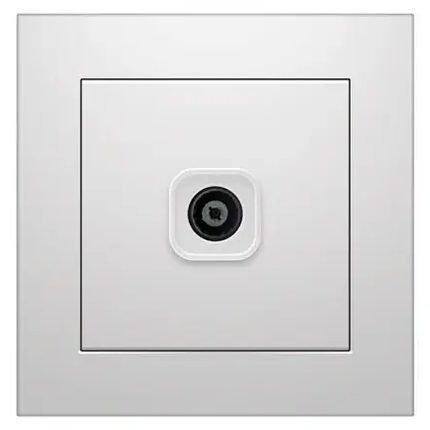 Розетка телевізійна TV Marshel Ideal біла RTV-481-W, фото 1