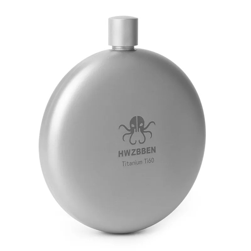 Фляга титанова для алкогольних міцних напоїв HWZBBEN titanium 170 мл фляга з титану для алкоголю