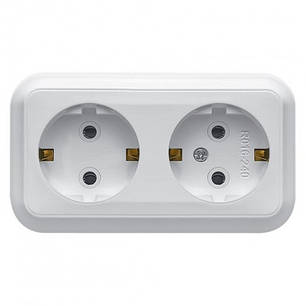 Розетка Marshel MAGLEV (МАГЛІВ) накладна 2-яка із заземленням RO16-240, фото 2