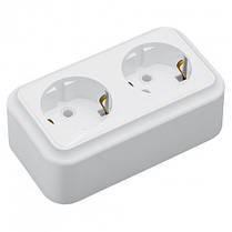 Розетка Marshel MAGLEV (МАГЛІВ) накладна 2-яка із заземленням RO16-240, фото 3